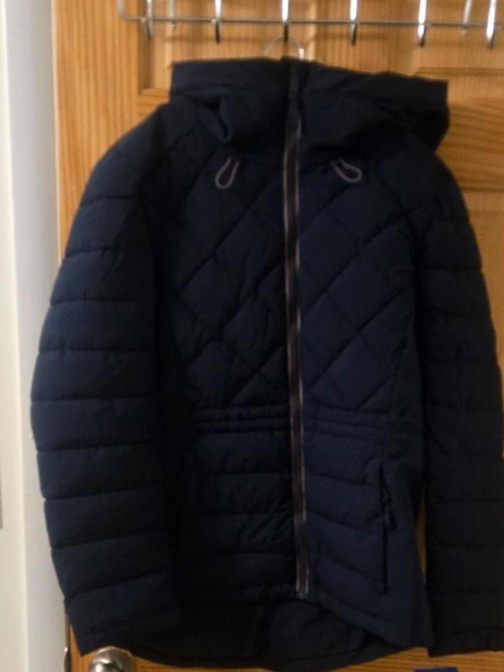 Tommy Hilfiger Navy Quilted Hooded Puffer Jacket